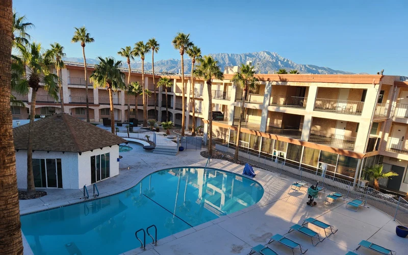 Aqua Soleil heated mineral water pool and jacuzzis fed by an onsite well, Desert Hot Springs hot springs hotels, California