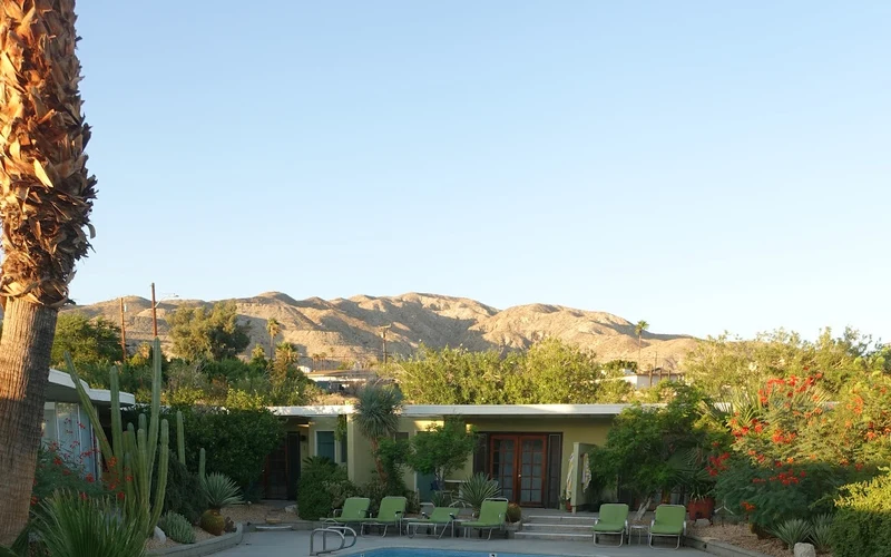 Hope Springs Resort three mid-century mineral pools at a 1960s motel, Desert Hot Springs hotels, California