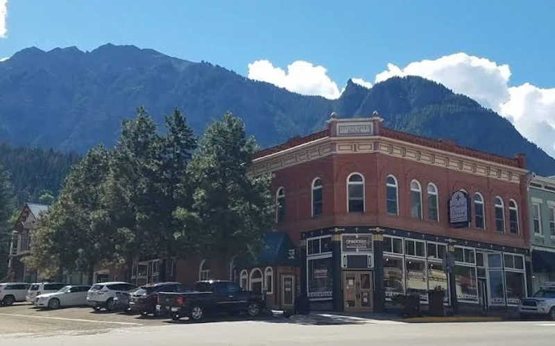 Victorian facade of Hotel Ouray in historic downtown near the Ouray hot springs, Colorado