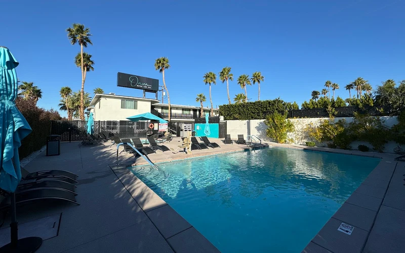 Onsen Hotel and Spa natural hot springs pool and jacuzzi, Desert Hot Springs hot springs hotels, California