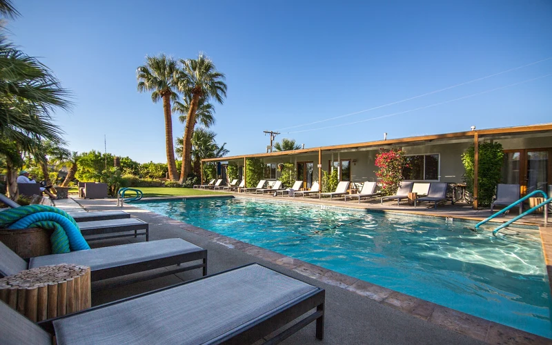 The Spring Resort & Spa mineral pools at an adults-only hot springs hotel in Desert Hot Springs, California